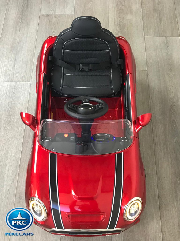 Coche eléctrico para niños Mini Style rojo metalizado vista desde arriba