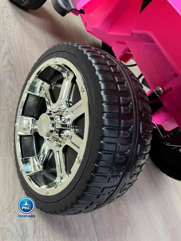 Coche eléctrico para niños Monster Jeep Rosa