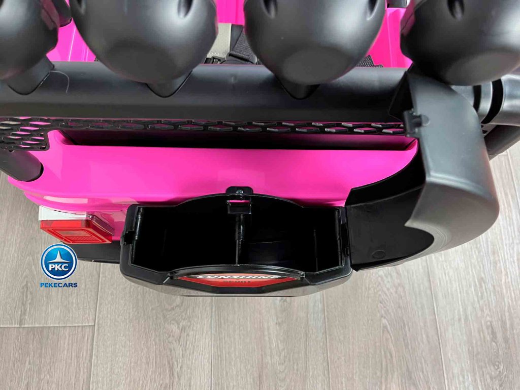 Coche eléctrico para niños Monster Jeep Rosa