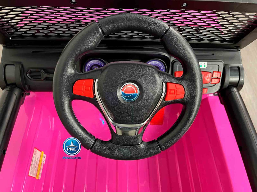 Coche eléctrico para niños Monster Jeep Rosa