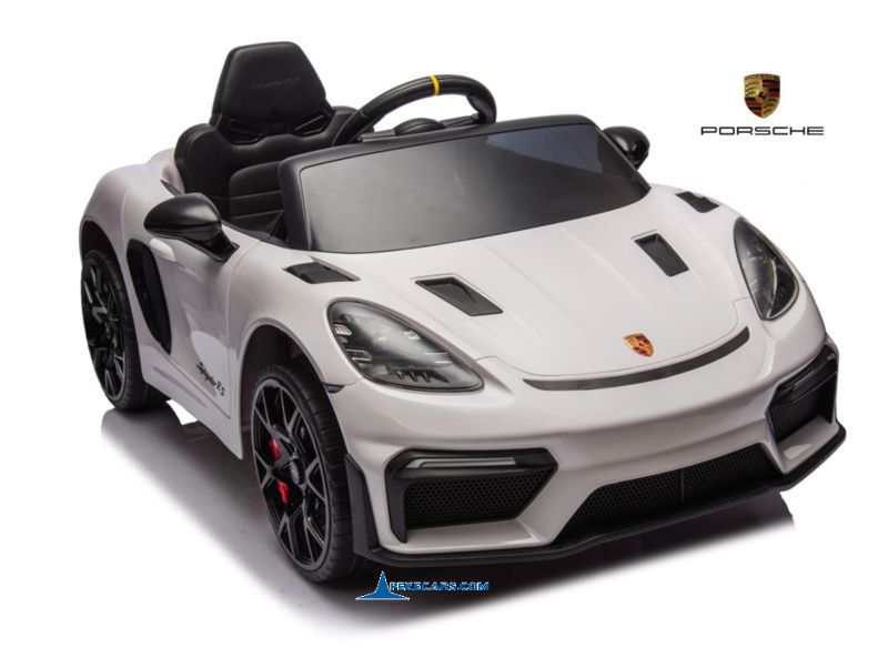Porsche 718 Spyder RS 12V 2.4G Blanco perspectiva