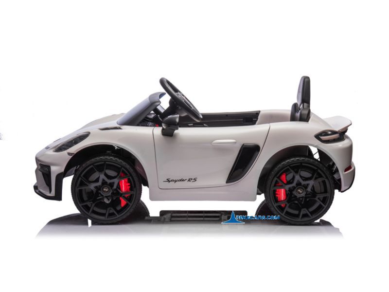 Porsche 718 Spyder RS 12V 2.4G Blanco lateral