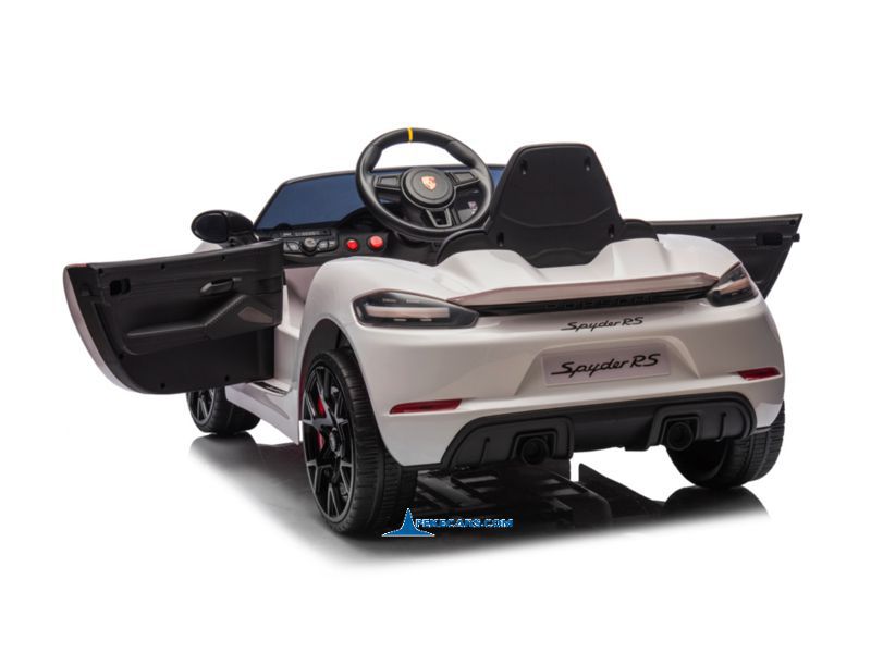 Porsche 718 Spyder RS 12V 2.4G Blanco puertas abiertas