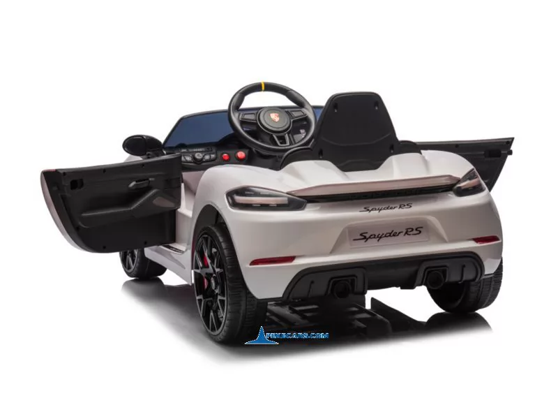 Porsche 718 Spyder RS 12V 2.4G Blanco puertas abiertas