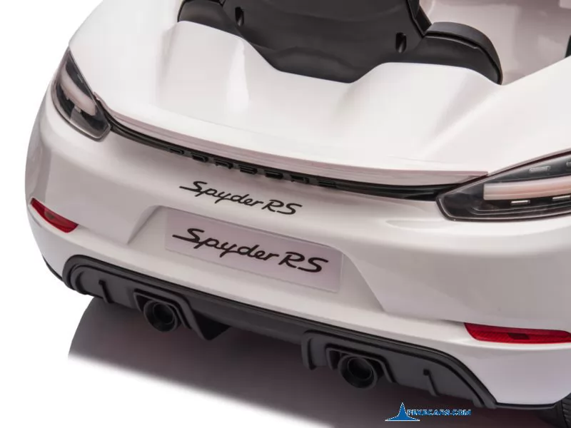 Porsche 718 Spyder RS 12V 2.4G Blanco parte trasera