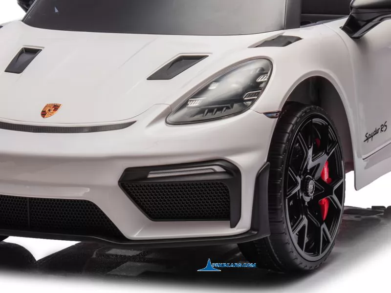 Porsche 718 Spyder RS 12V 2.4G Blanco faros