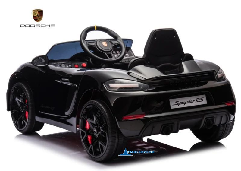Porsche 718 Spyder RS 12V 2.4G Negro Metalizado vista trasera