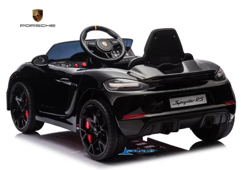 Porsche 718 Spyder RS 12V 2.4G Negro Metalizado vista trasera