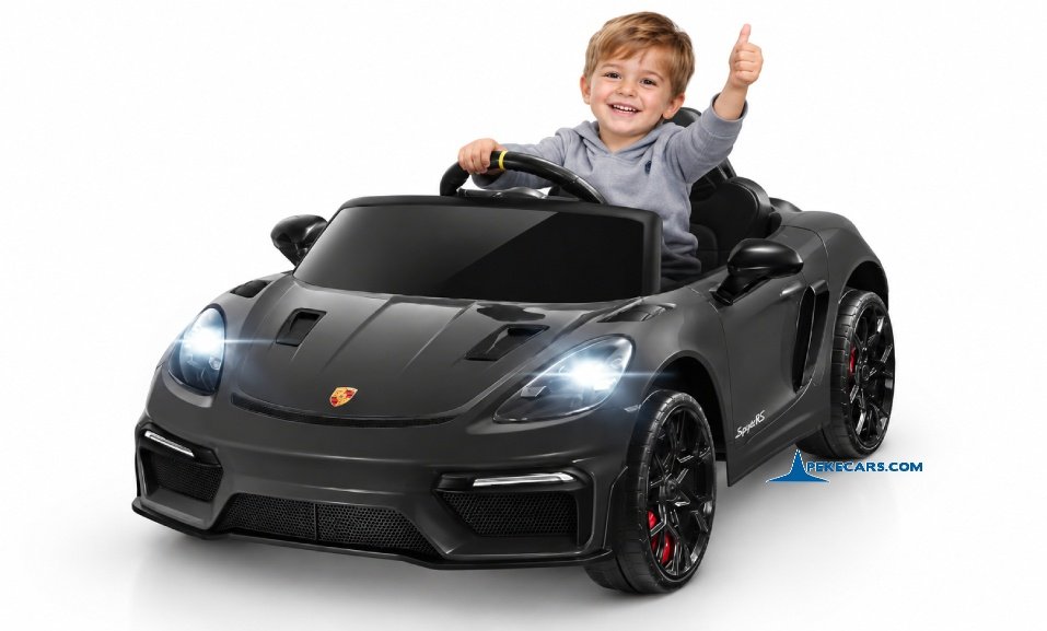 Porsche 718 Spyder RS 12V 2.4G Negro Metalizado
