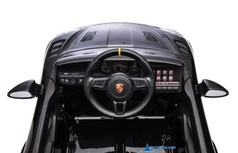 Porsche 718 Spyder RS 12V 2.4G Negro Metalizado volante
