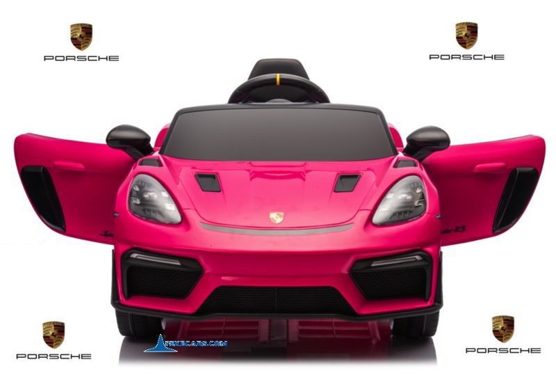 Porsche 718 Spyder RS 12V 2.4G Rosa puertas abiertas