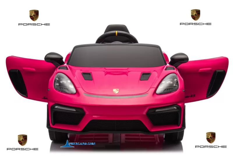 Porsche 718 Spyder RS 12V 2.4G Rosa puertas abiertas