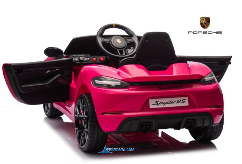 Porsche 718 Spyder RS 12V 2.4G Rosa puertas