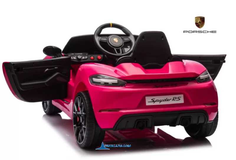 Porsche 718 Spyder RS 12V 2.4G Rosa puertas