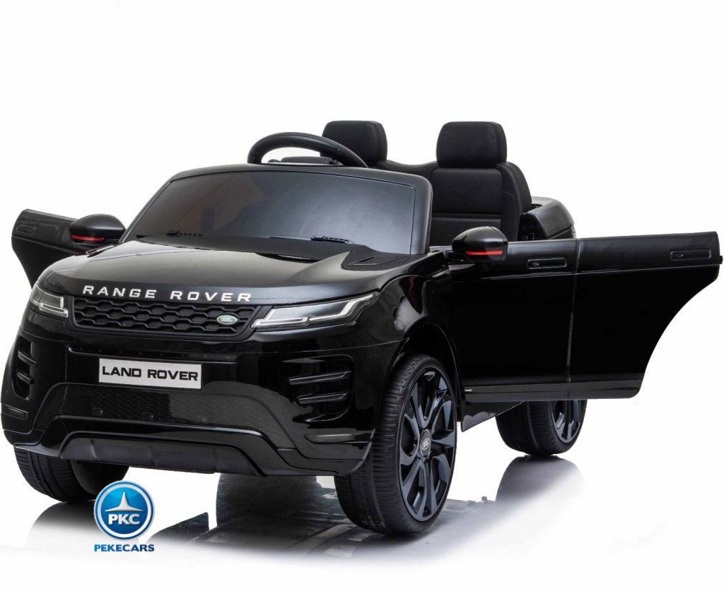 Range Rover Evoque 12V 2.4G Negro Metalizado puertas abiertas