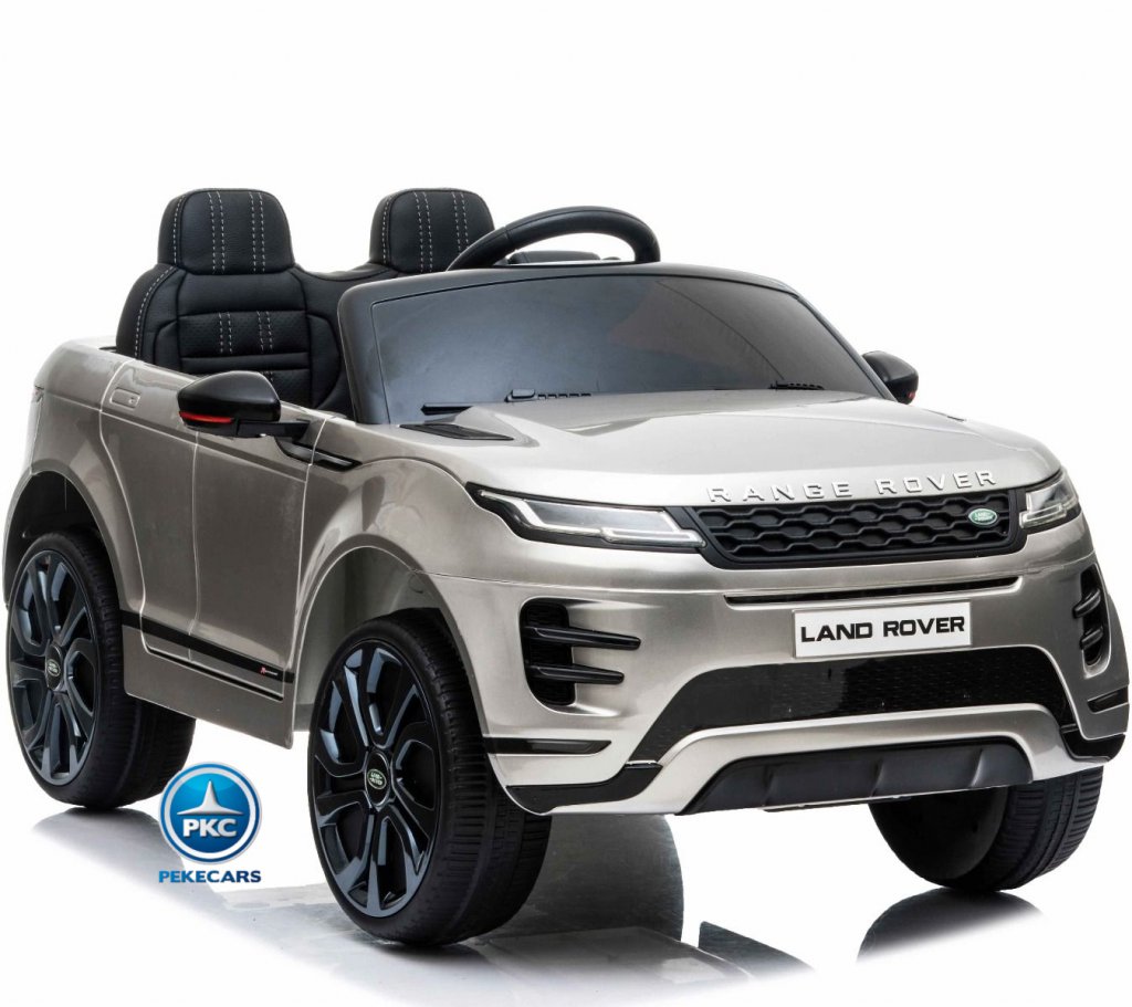 Range Rover Evoque con MP4 12V 2.4G Plata Metalizado perspectiva