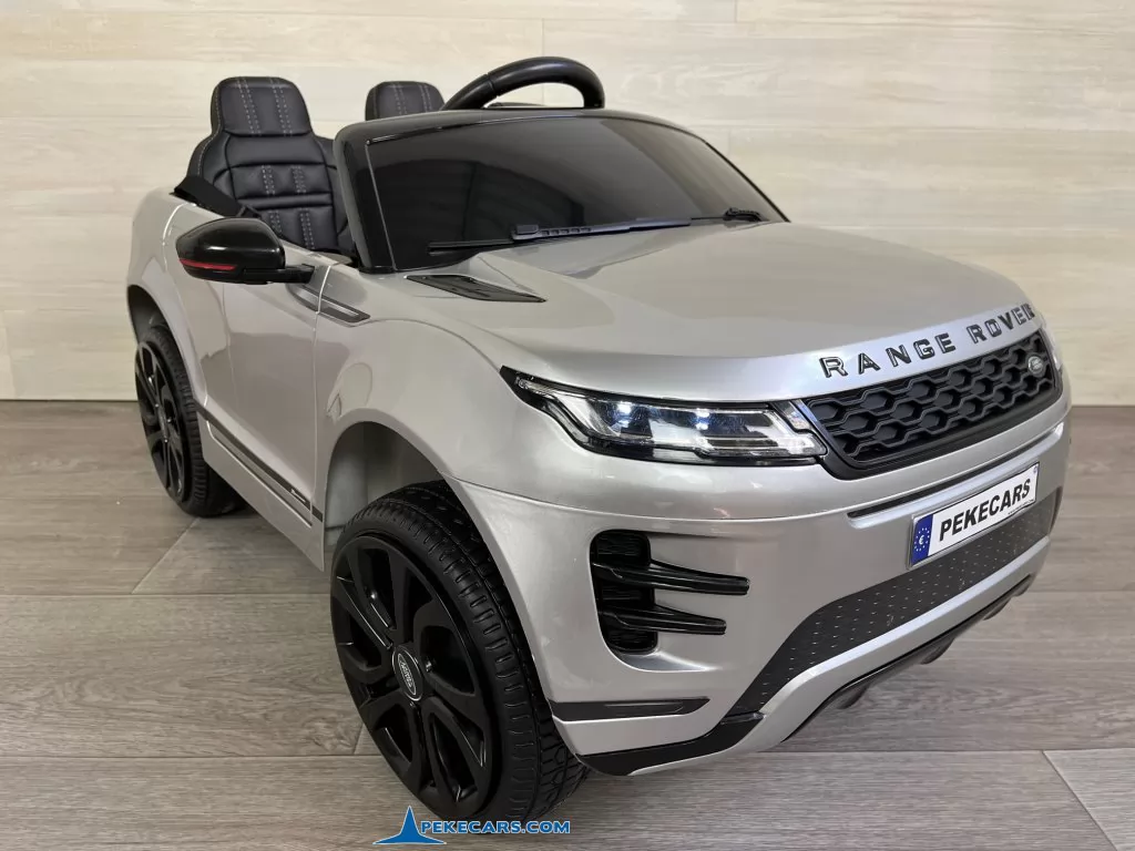 coches para niños range rover evoque 12v plata metalizado