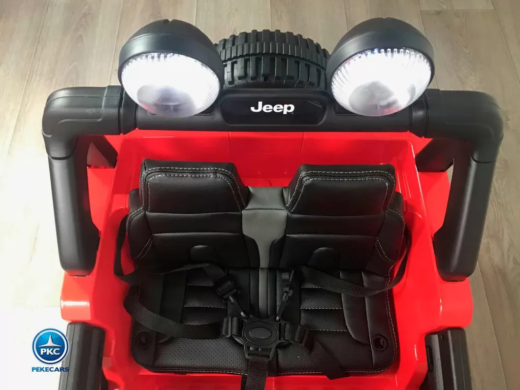 Jeep wrangler Rubicon 12V Rojo vista asientos