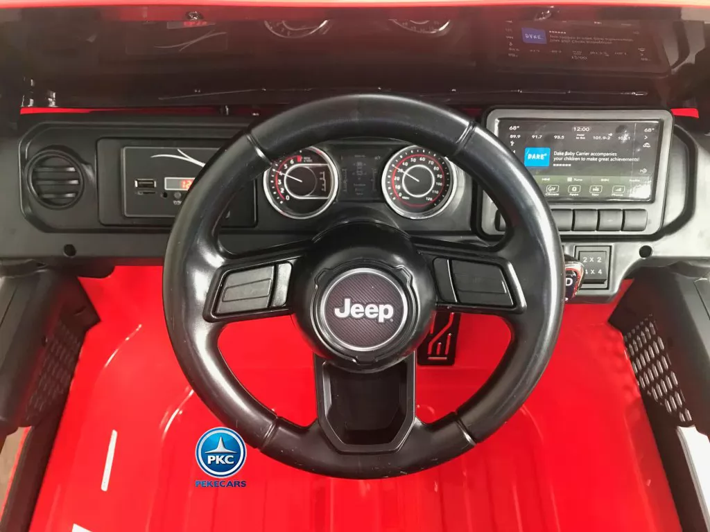 Jeep wrangler Rubicon 12V Rojo vista volante