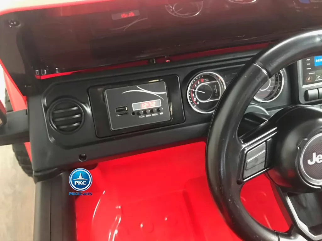 Jeep wrangler Rubicon 12V Rojo vista panel de control