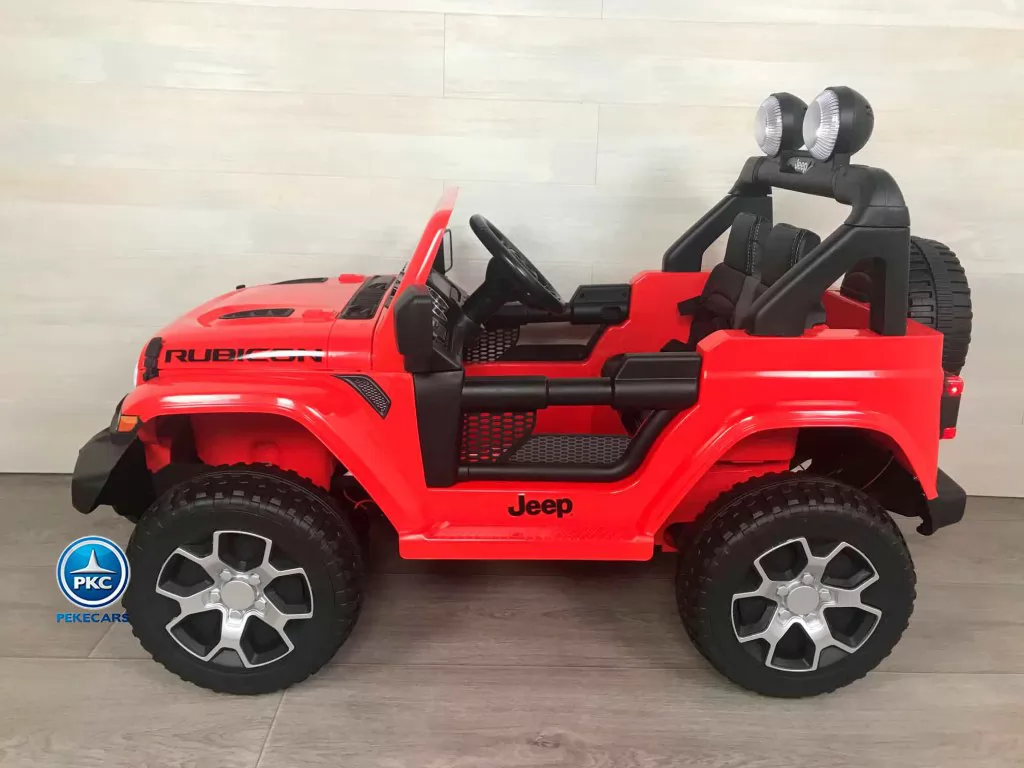 Jeep wrangler Rubicon 12V Rojo vista lateral izquierdo