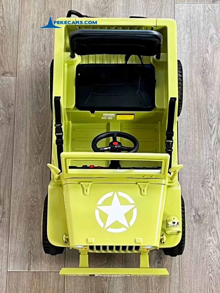 willys jeep desertfox 1plaza coche electrico niños vista arriba