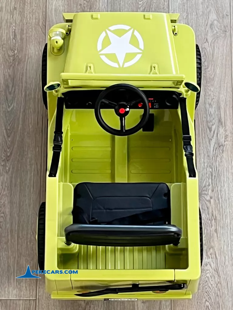 willys jeep desertfox 1plaza coches electricos niños vista cenital