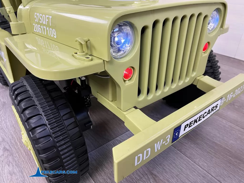 willys jeep desertfox 1plaza coches para niños frontal luces