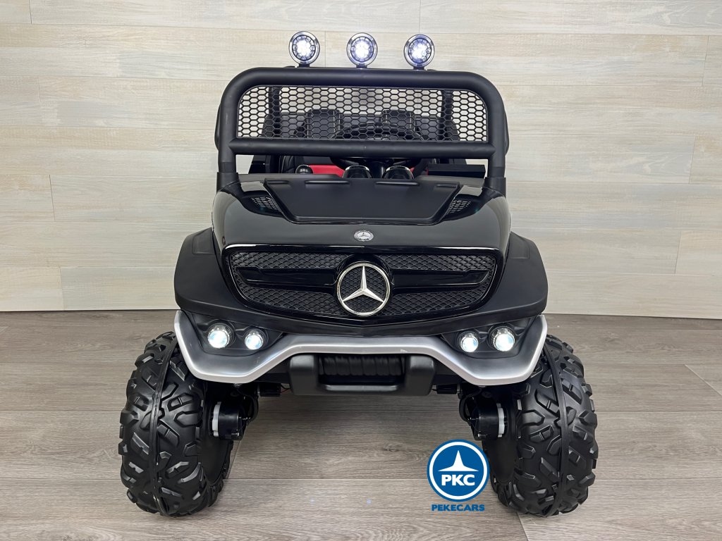 Todoterreno Mercedes Unimog 12v negro frontal