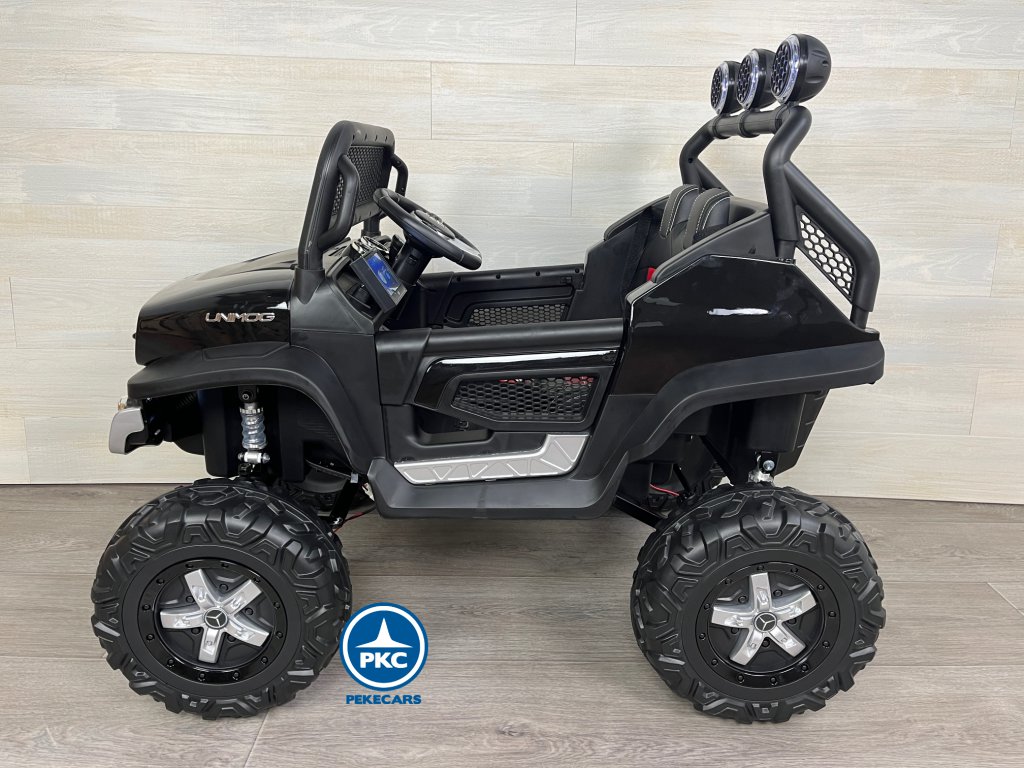Todoterreno Mercedes Unimog 12v negro para niños