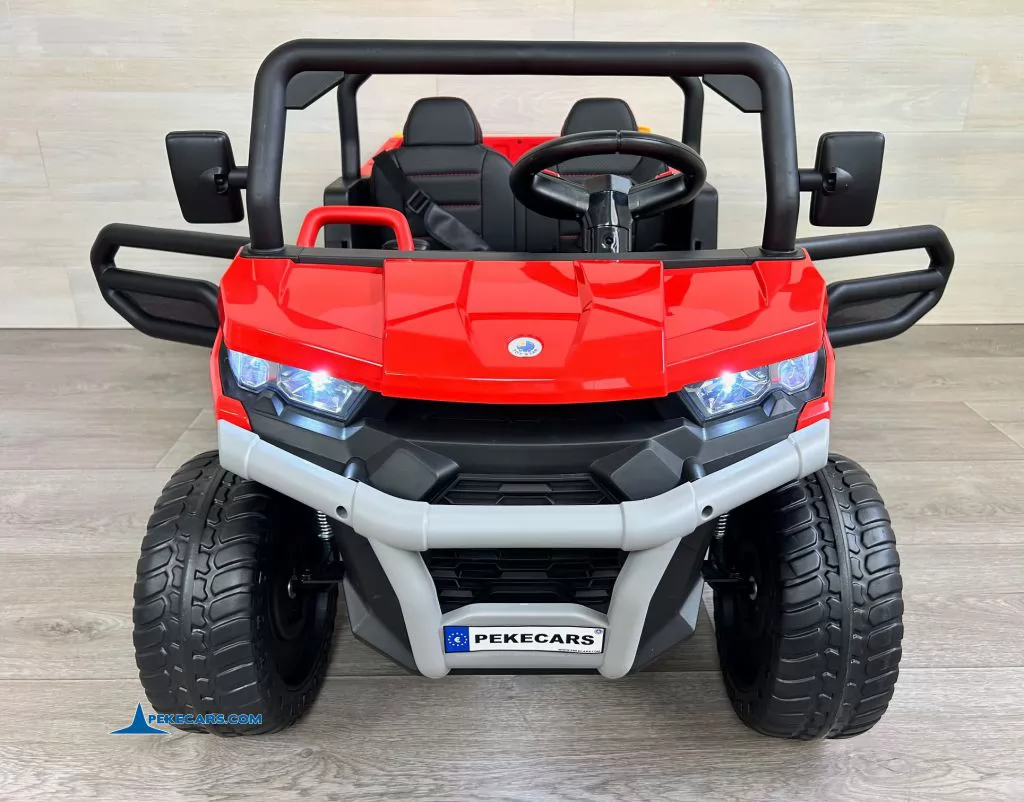 Todoterreno Pick-up Racing 24V 2.4G Rojo puertas abiertas