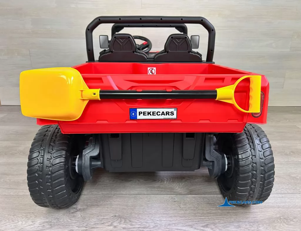 Todoterreno Pick-up Racing 24V 2.4G Rojo parte trasera con pala