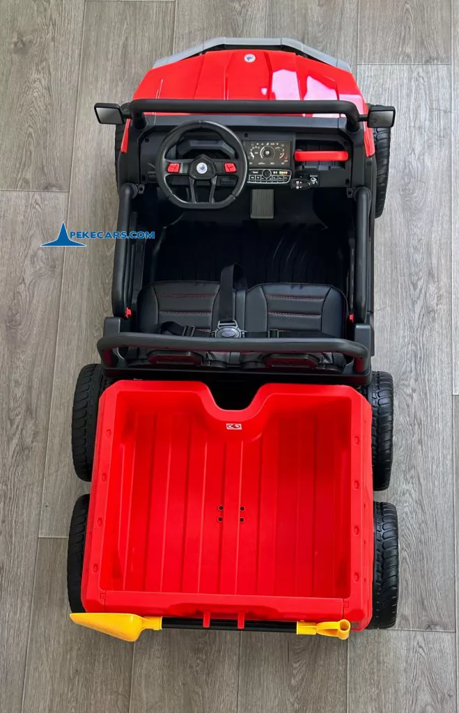 Todoterreno Pick-up Racing 24V 2.4G Rojo vista cenital