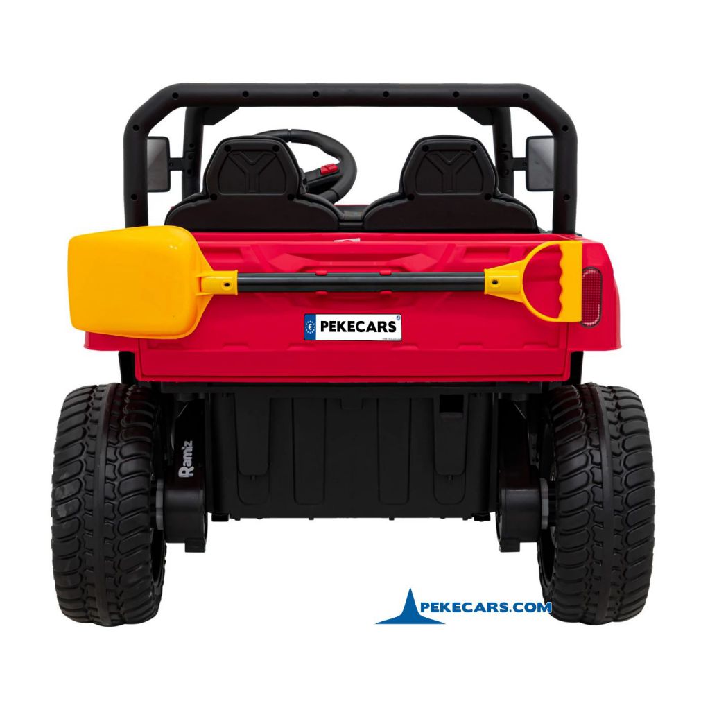 Todoterreno Pick-up Racing 24V 2.4G Rojo desde atrás