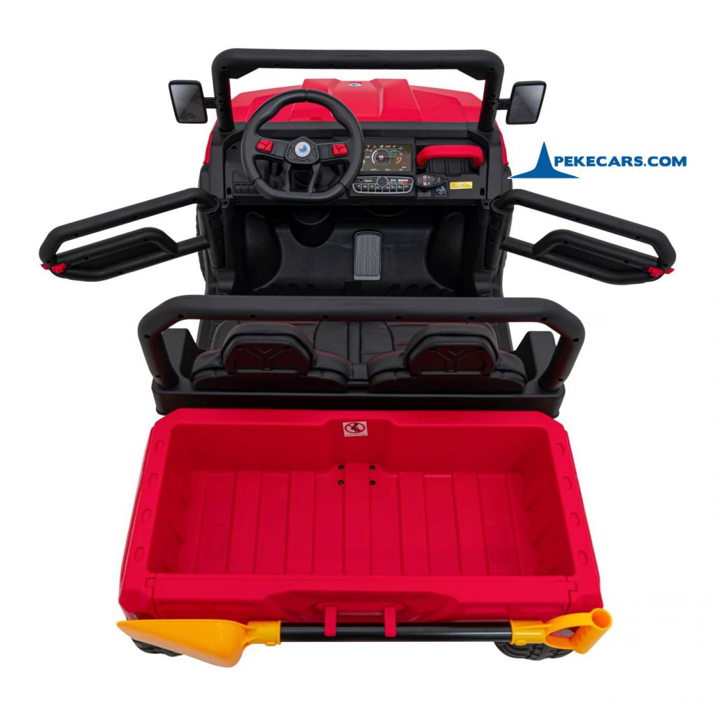 Todoterreno Pick-up Racing 24V 2.4G Rojo puertas abiertas