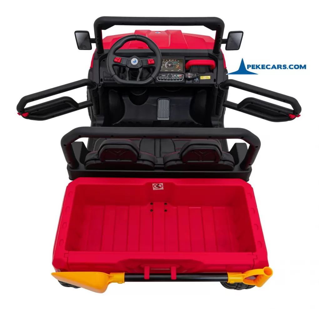 Todoterreno Pick-up Racing 24V 2.4G Rojo puertas abiertas