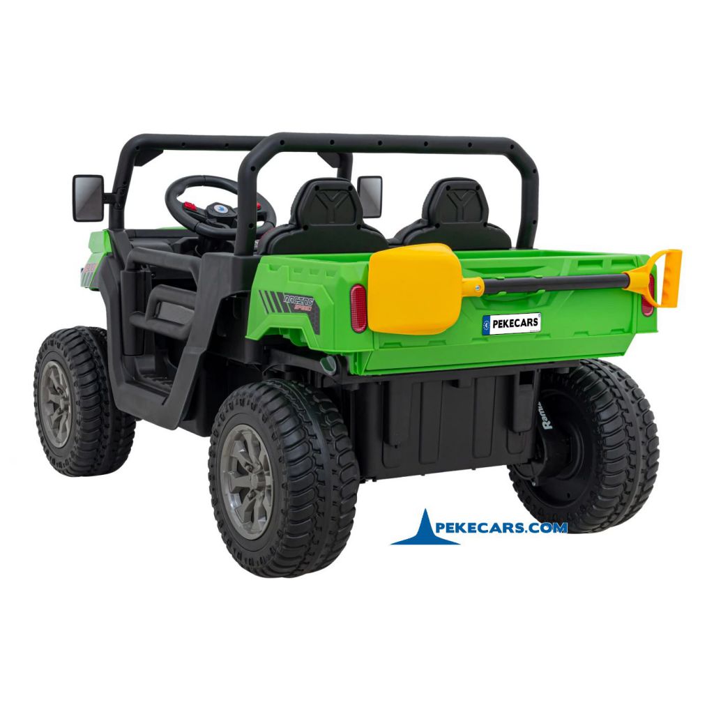 Todoterreno Pick-up Racing 24V 2.4G Verde perspectiva trasera