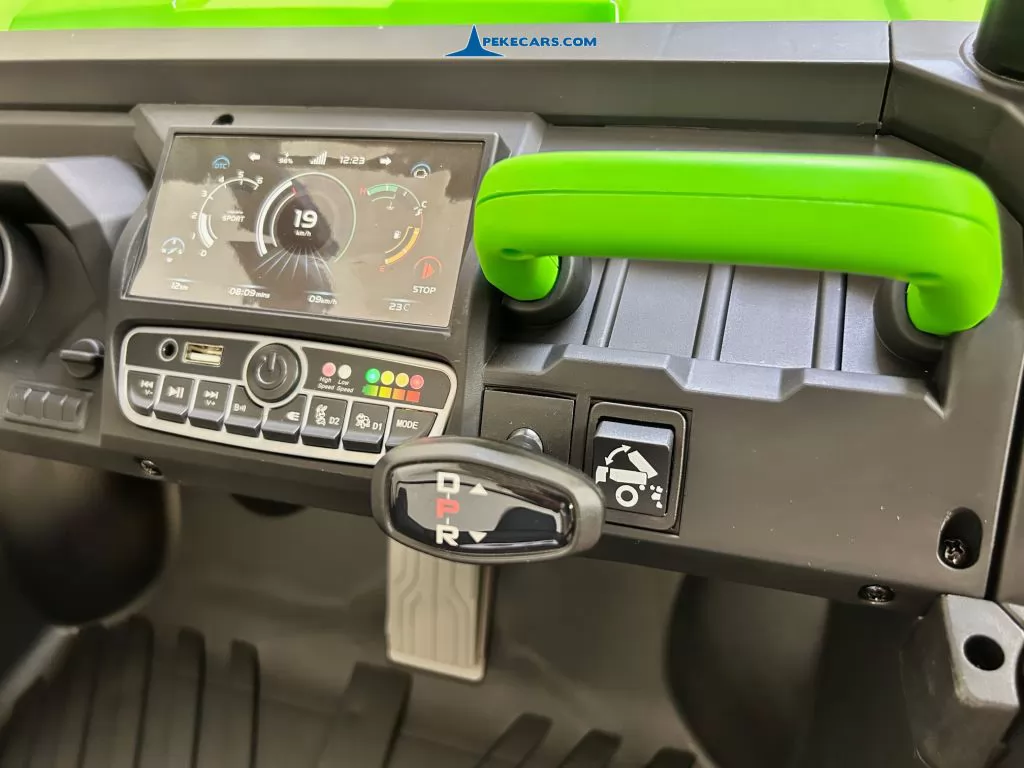 Todoterreno Pick-up Racing 24V 2.4G Verde musica mp3 radio