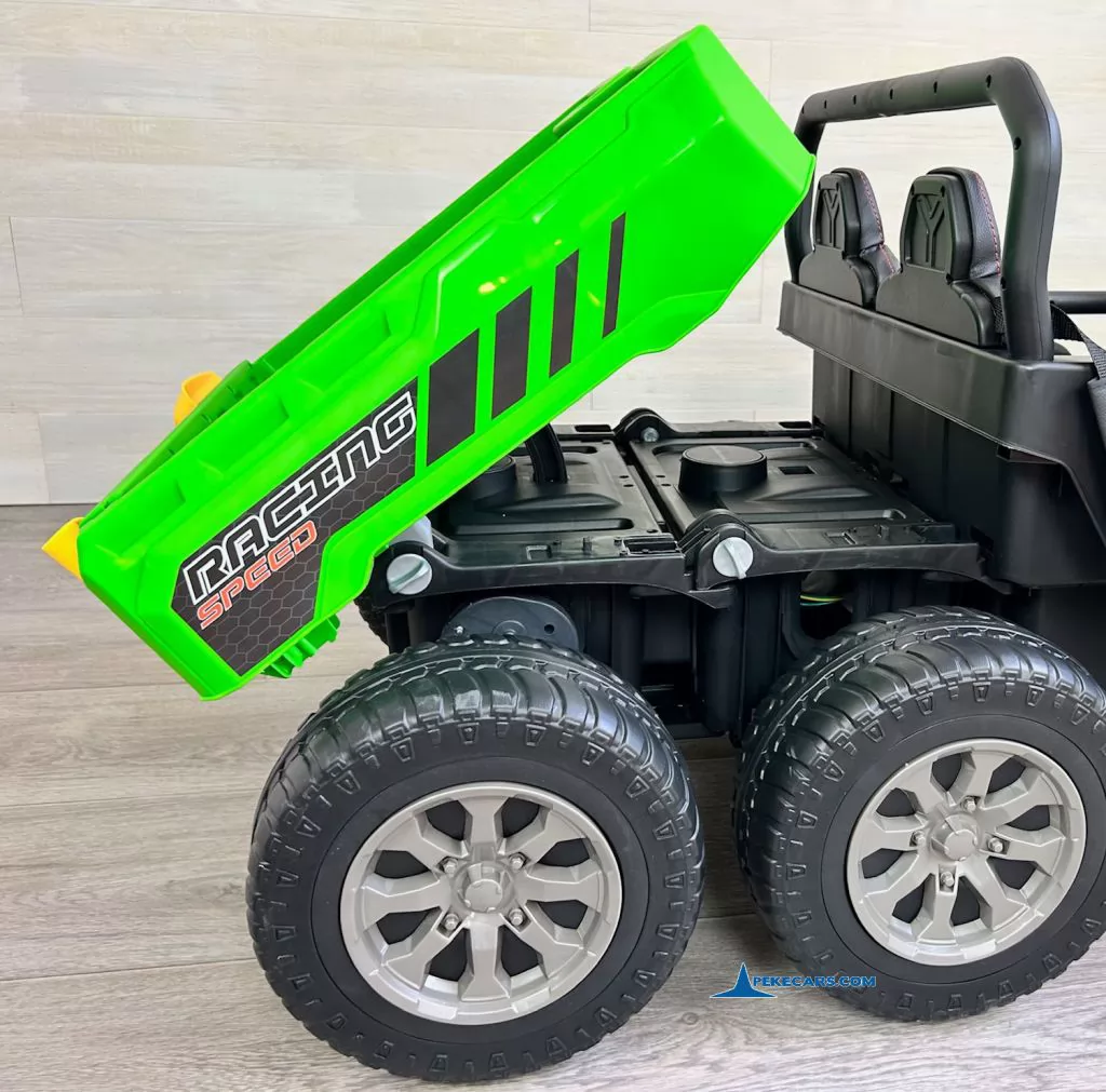 Todoterreno Pick-up Racing 24V 2.4G Verde remolque basculante