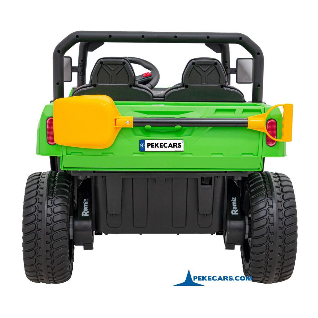Todoterreno Pick-up Racing 24V 2.4G Verde desde atrás