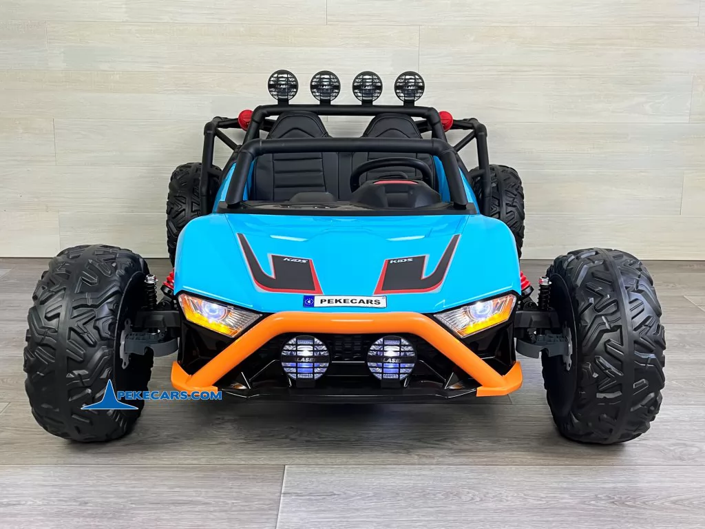 coches para niños todoterreno utv racing 24v azul detalle frente