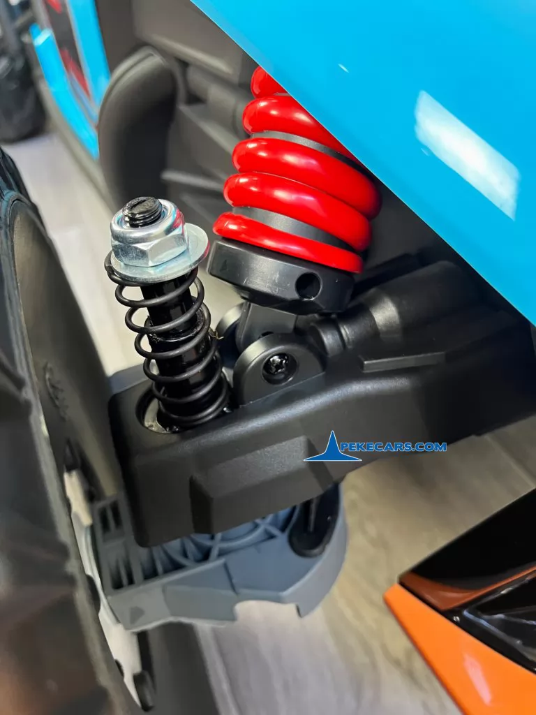 coches electricos niños todoterreno utv racing 24v azul suspensiones