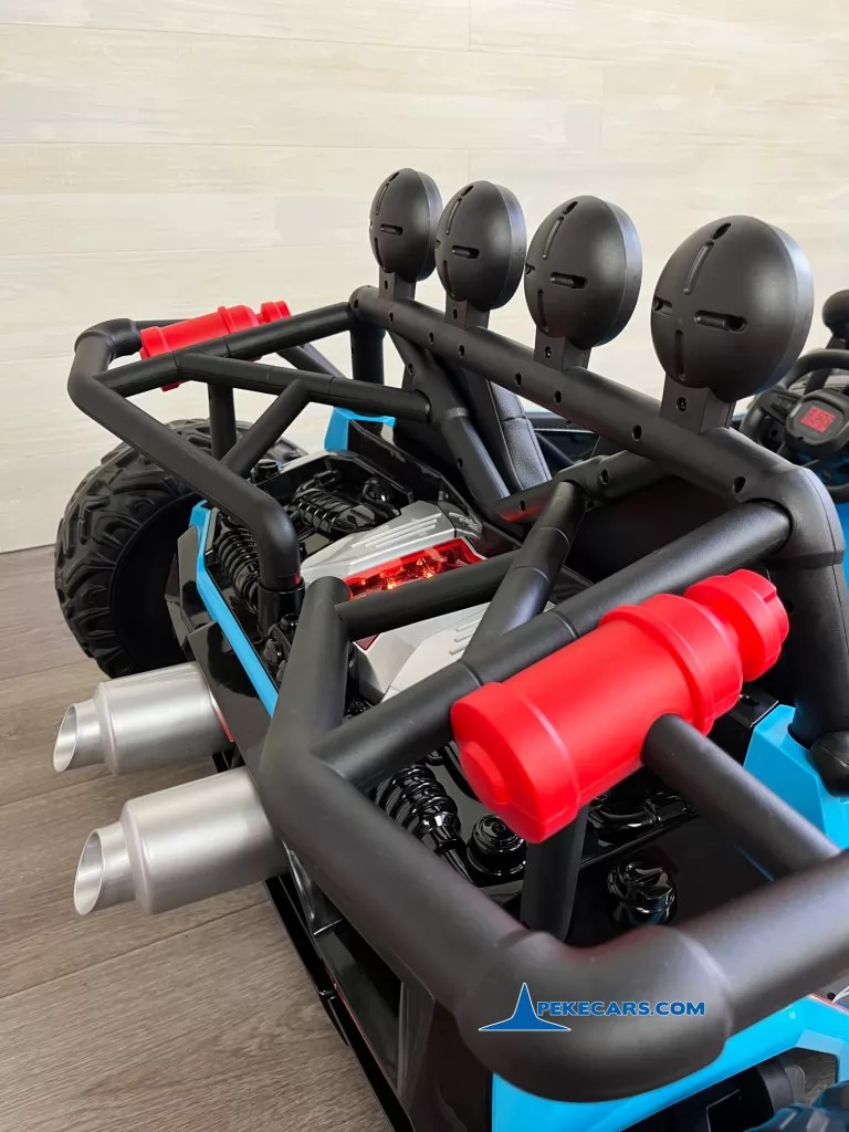 coches para niños todoterreno utv racing 24v azul detalle detras