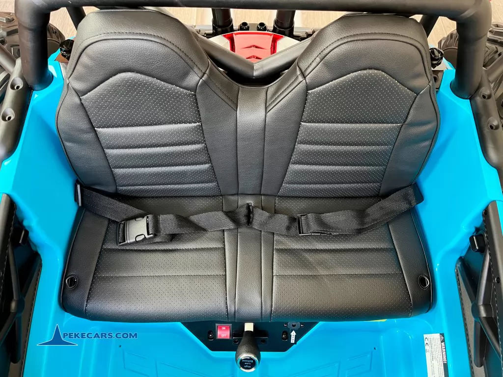 todoterreno utv racing 24v azul coche electrico niños asientos