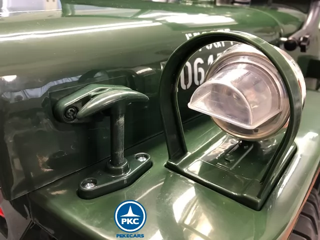 Jeep eléctrico para niños Willys Army faro
