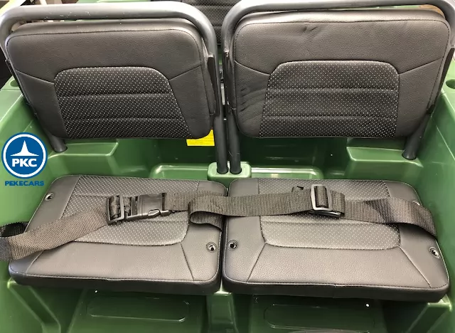 Jeep eléctrico para niños Willys Army asiento en polipiel