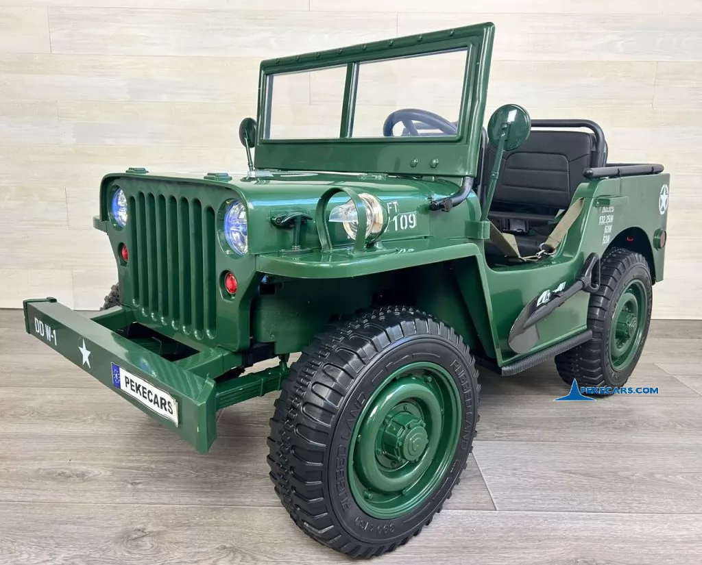 Willys Army jeep 1942 coche para niños vista frente derecha