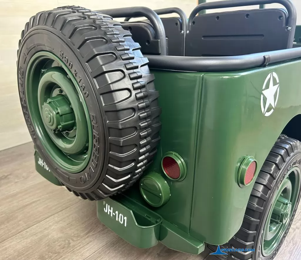 Willys Army jeep 1942 coche para niños parte trasera luces