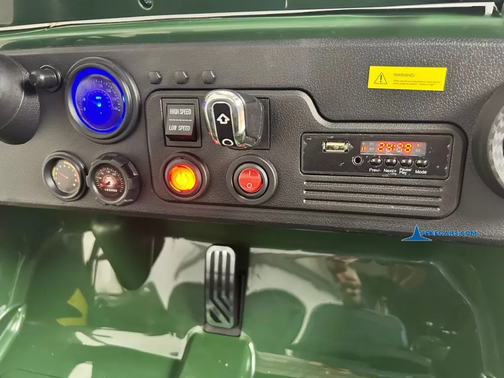 Willys Army jeep 1942 coche para niños encendido y marchas