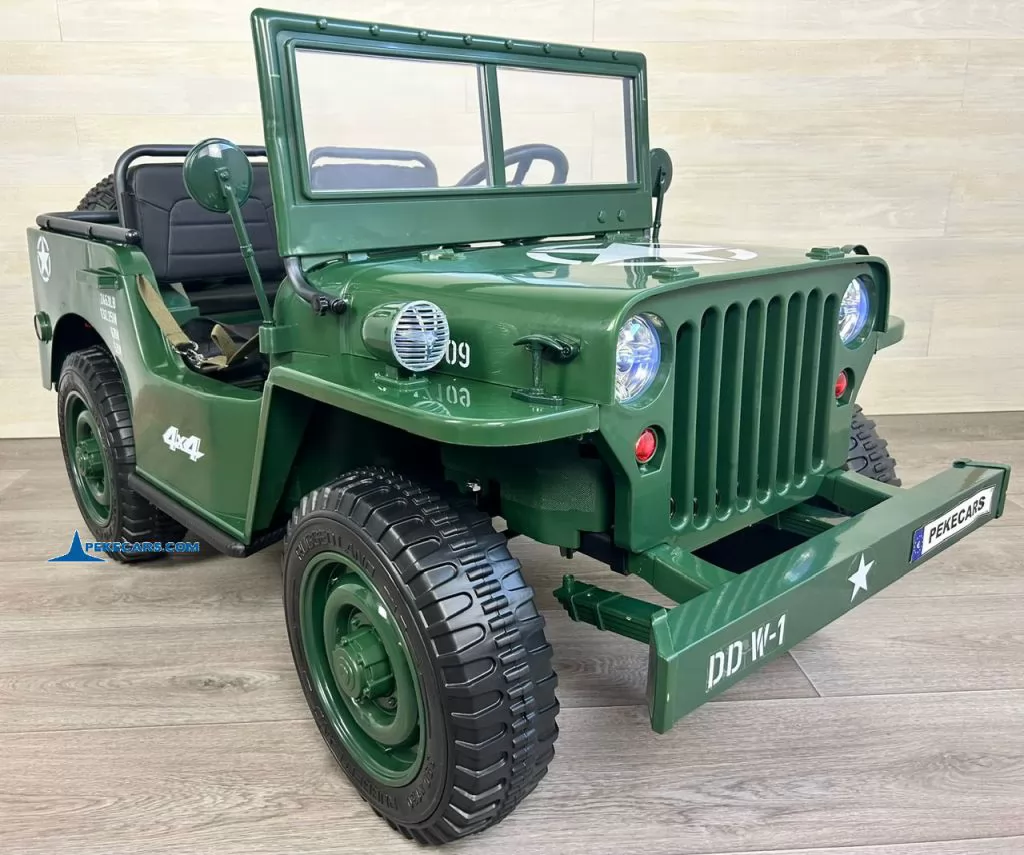 Willys Army jeep 1942 coche para niños vista frente izquierda